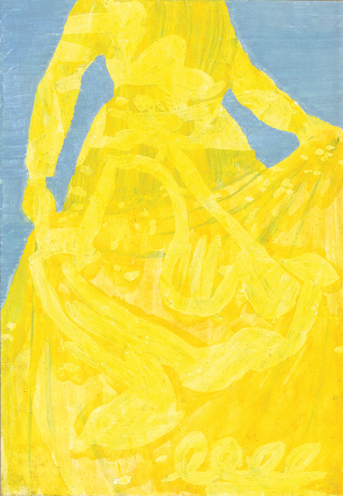 untitled (zabana amarilla), 55 x 39 cm, egg tempera on paper, 2000