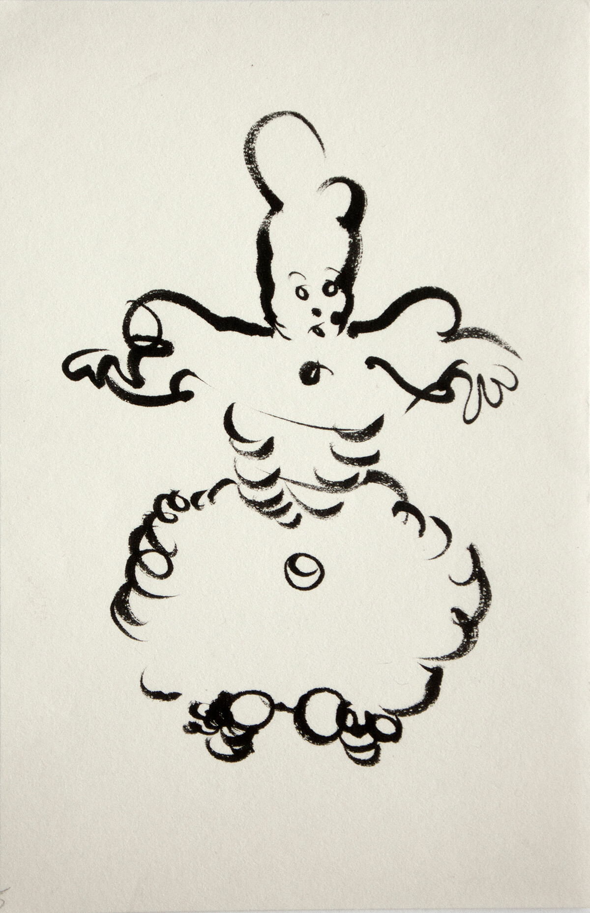 untitled (cloud person), 16 x 10,4 cm, ink on paper, 2002