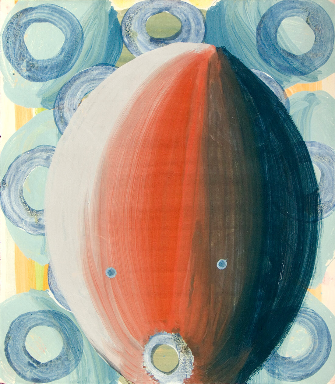 untitled (bomb), 44 x 38 cm, egg tempera on paper, 2009