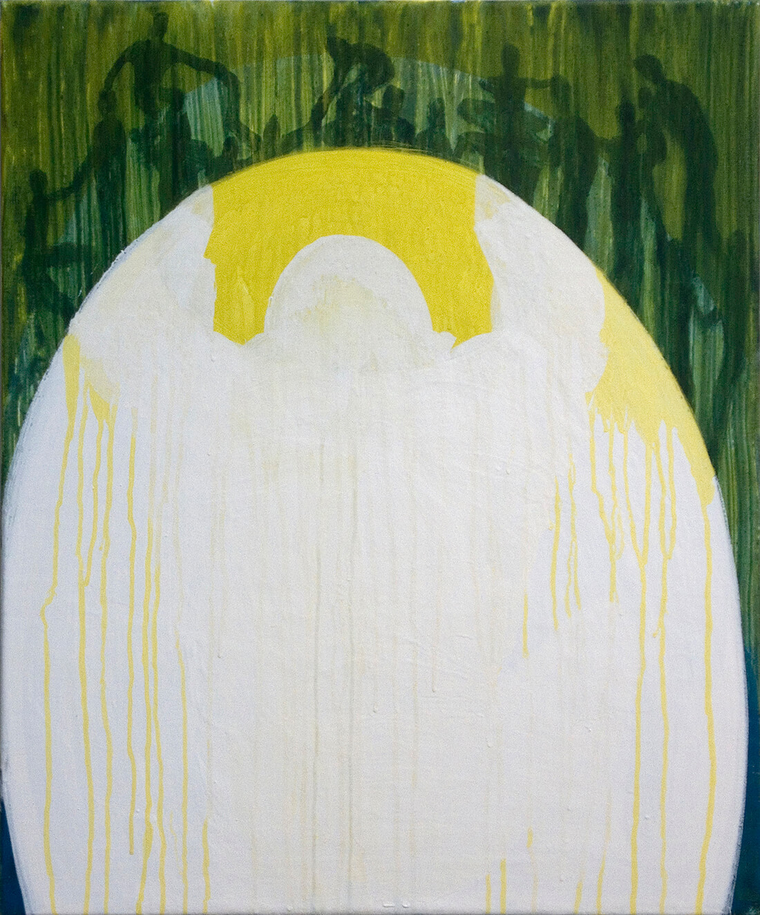 untitled (eggman), 65 x 55 cm, egg tempera on canvas, 2009