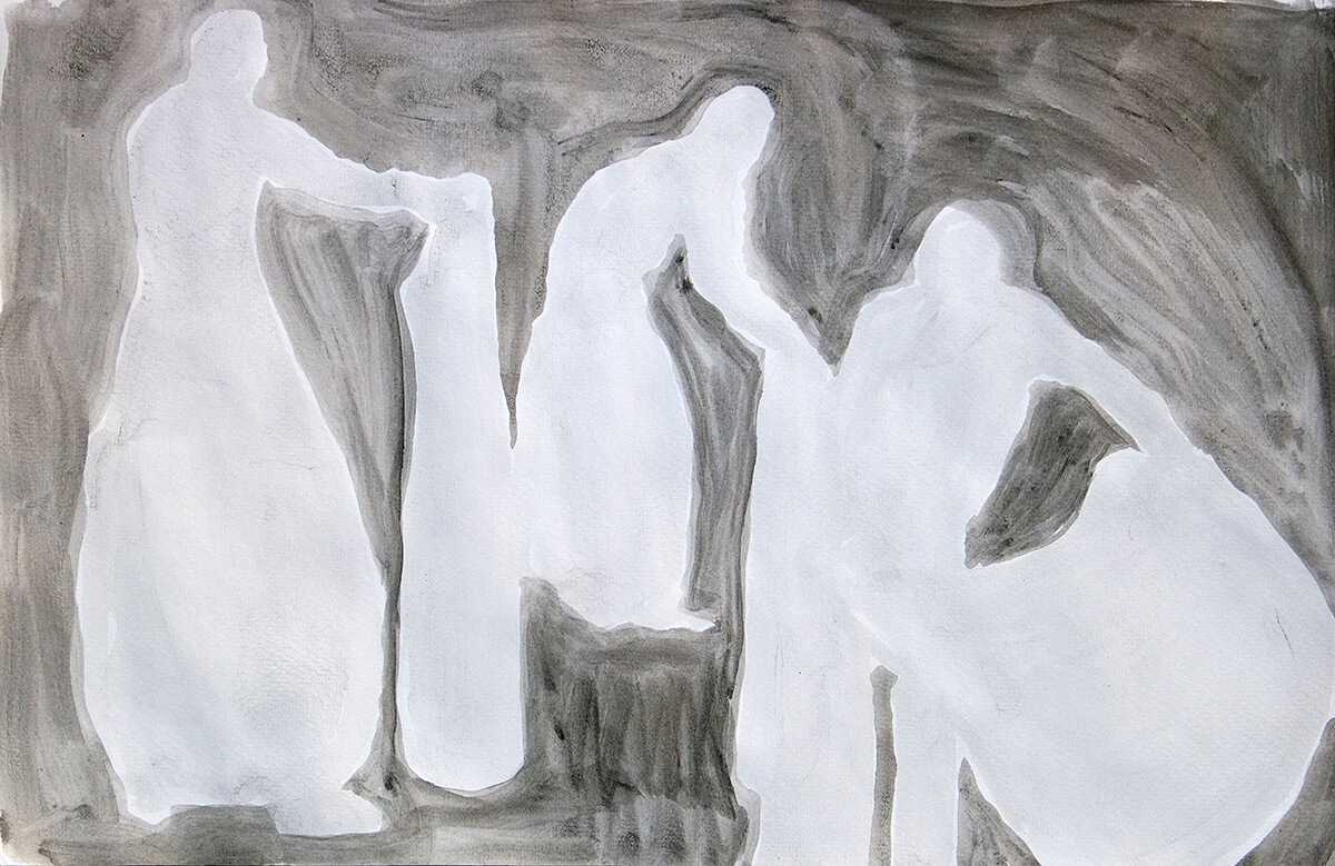 untitled (sheets), 32 x 50 cm, ink on paper, 2013