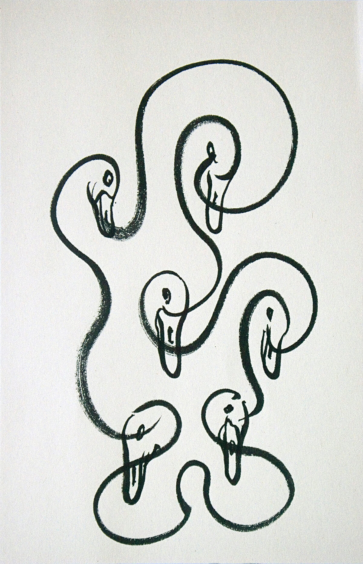 untitled (swans), 23 x 14 cm, ink on paper, 2015