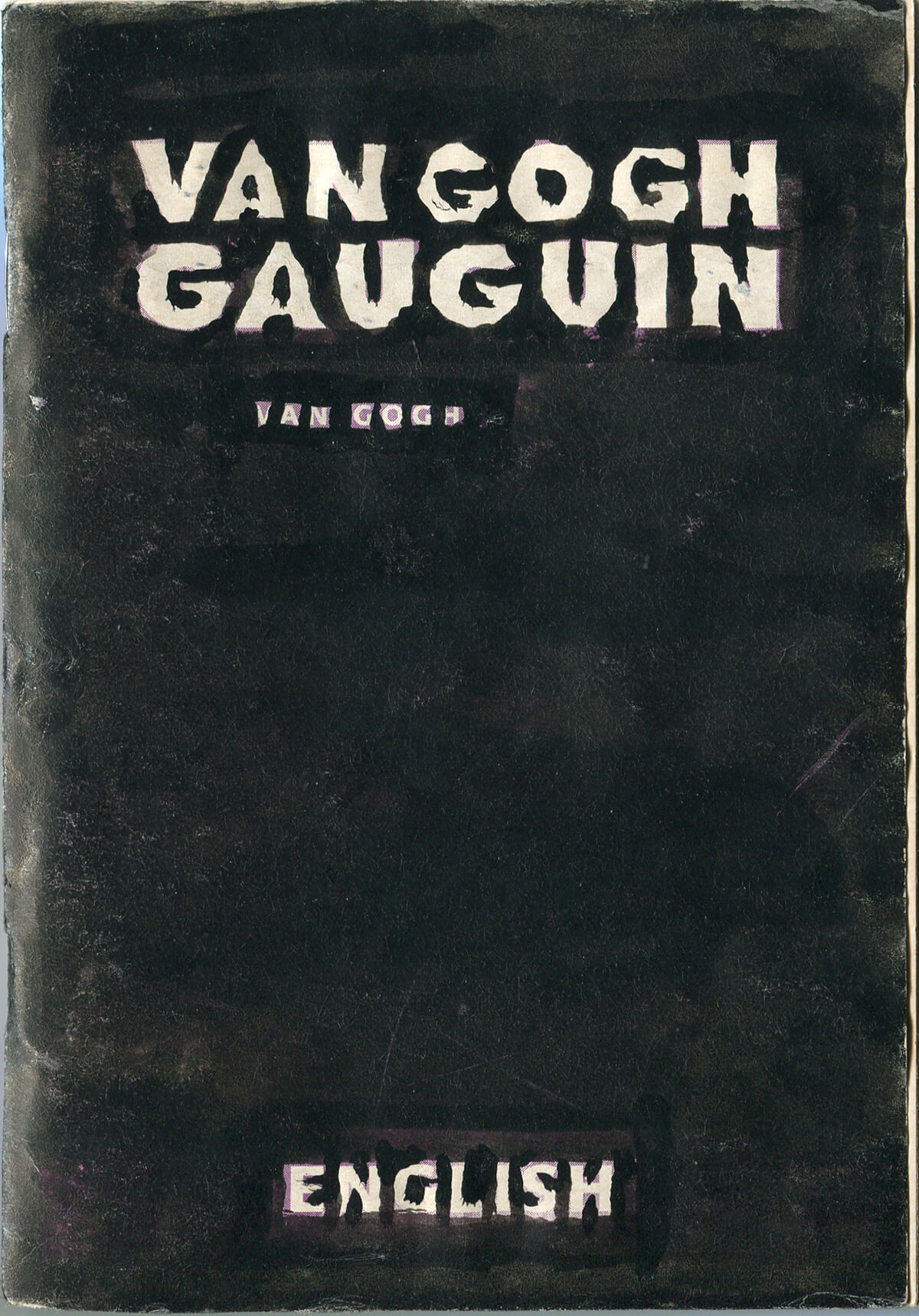 Van Gogh&Gauguin: Characteristics, English version, cover, 15 x 10.4 cm, ink on booklet, 2002