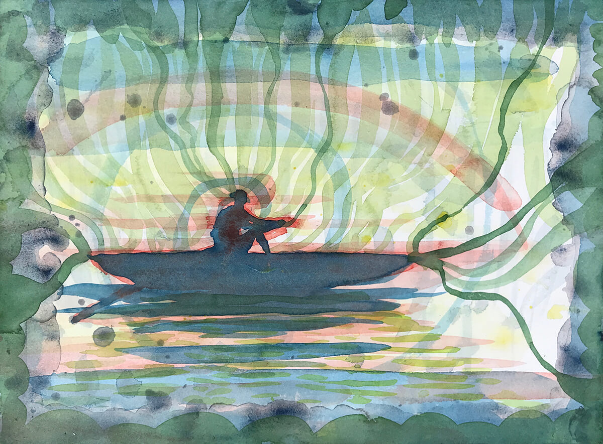 Untitled (rower), 2021, 28,5 x 37,5 cm