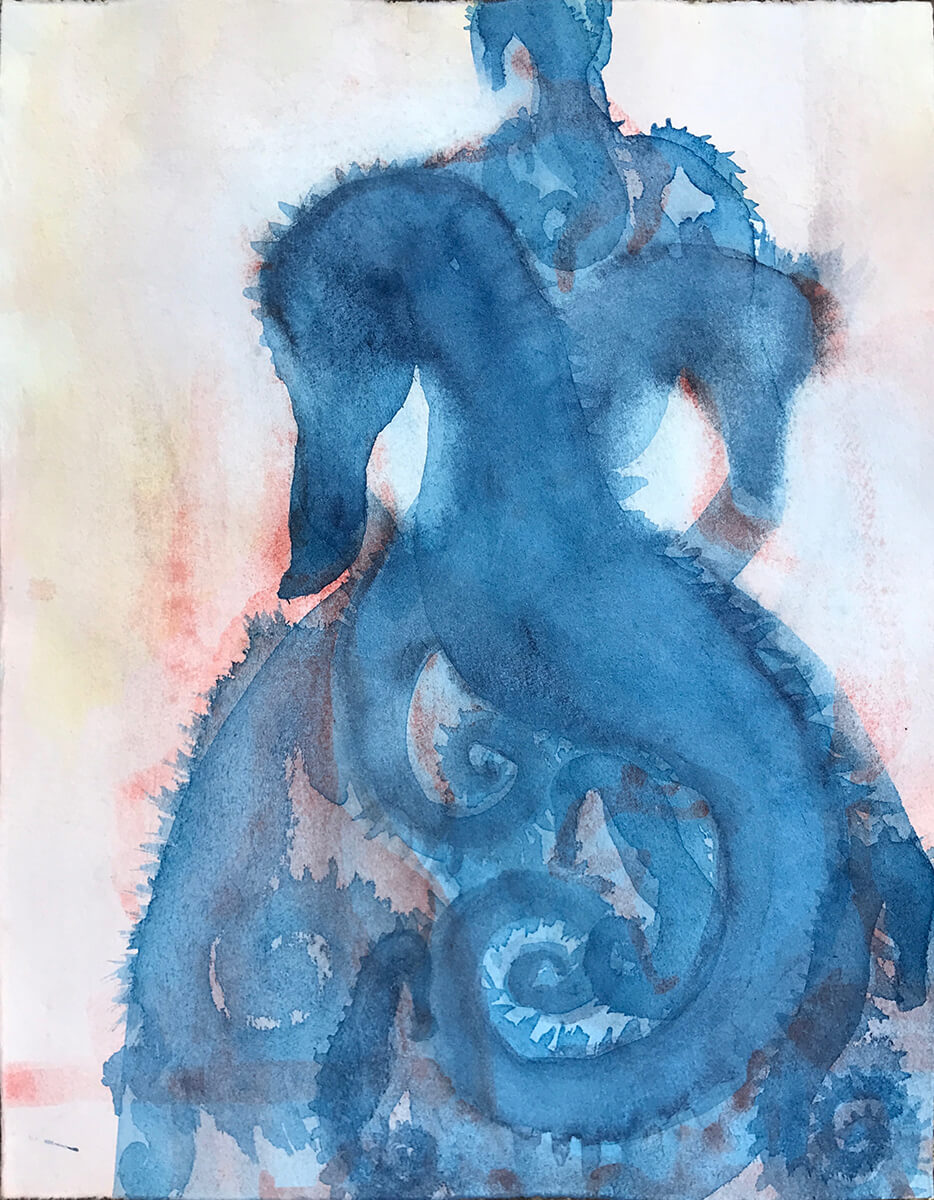 Untitled (seahorses), 2021, 32,7 x 25,2 cm